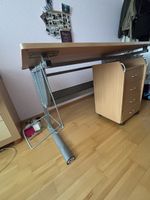 Schreibtisch Moll höhenverstellbar mit Rollcontainer