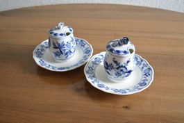 Meissen Porzellan Töpfchen mit Deckel/Zwiebelmuster 2-teilig