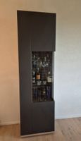 Vitrine Bar-Schrank dunkelbraun mit Glastür 