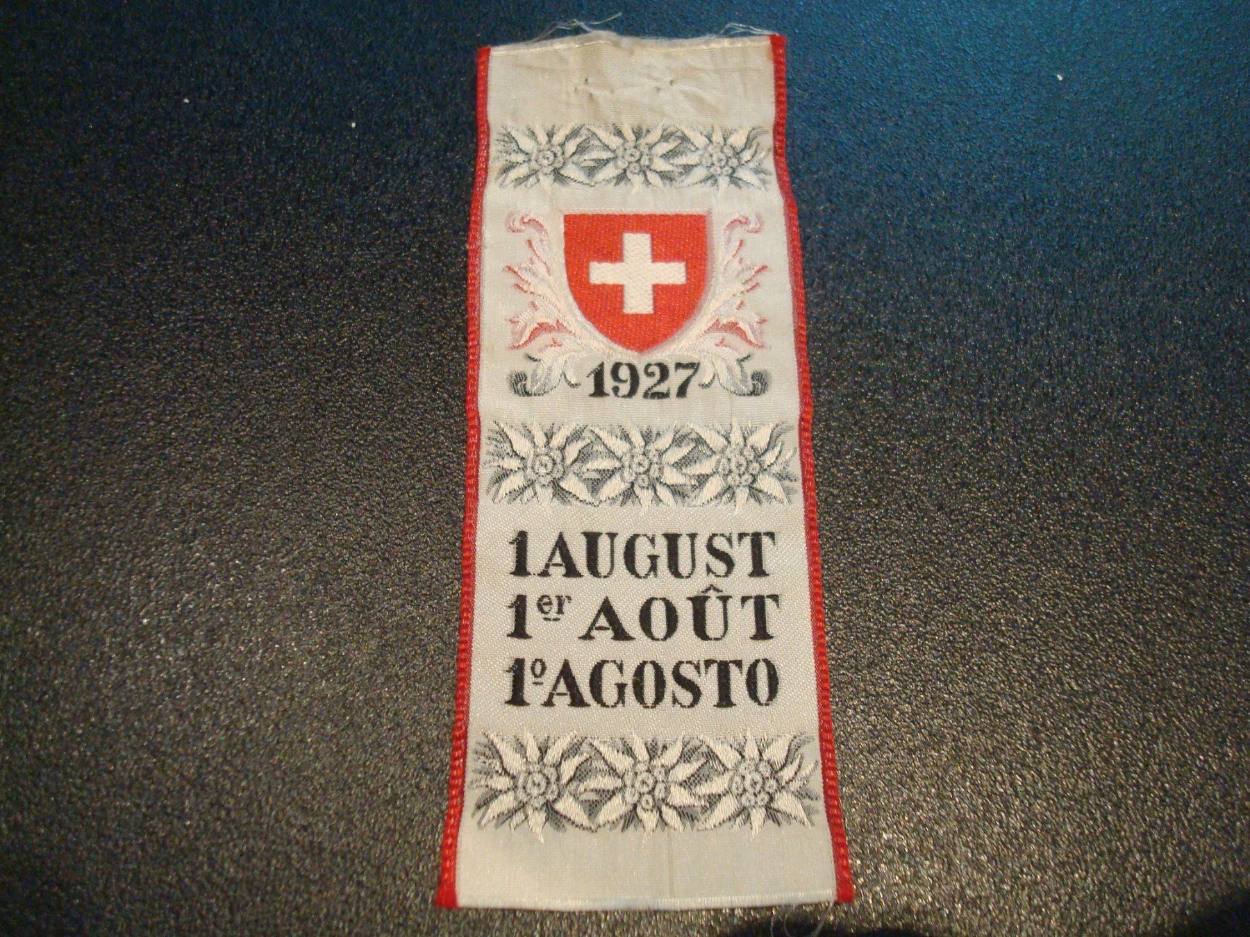 Placchette & Badge: Abzeichen 1. August 1927 – Usato da Riehen venduto da Baerewaegli