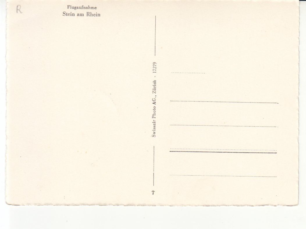 Ansichtskarten: Stein am Rhein Flugaunahme ca. 1950 – Gebraucht aus Bürglen TG von StampGraf 1
