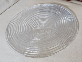 8 x GlasTeller GlasPlatte Muscheldesign  ⌀30 x 2,5cm Neu OVP