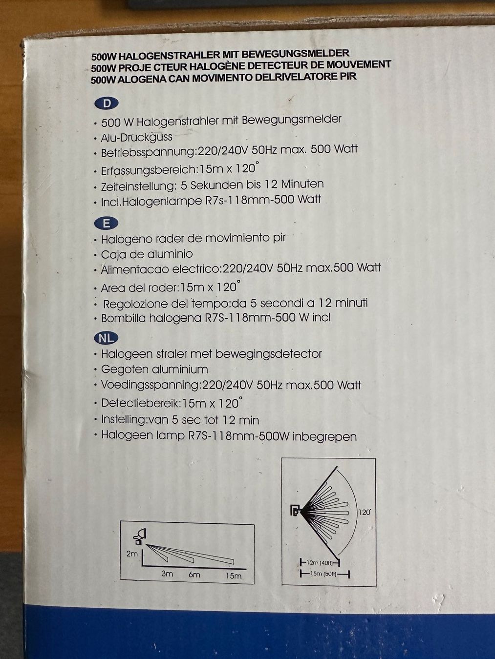 Lampade: Halogenstrahler 500 W mit Bewegungsmelder – Nuovo e nell'imballaggio originale da Stallikon venduto da Rsiri 5