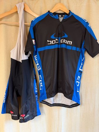 Bobteam Velodress Set schwarz blau gebraucht Grösse XL