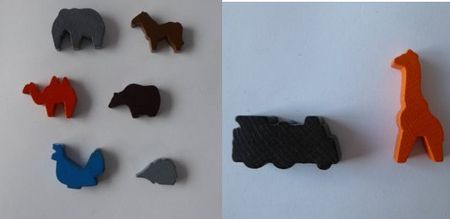 Kleine, farbige Wildtiere, Holztiere von Lorenz Spielwelt