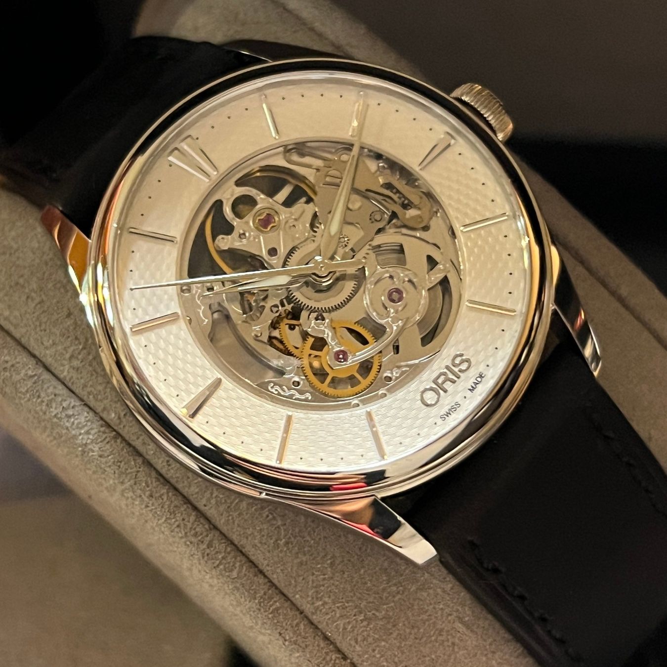 Oris Orologi: Oris Artelier Skeleton Automatic Silver Dial Full Set – Usato da Carouge GE venduto da Watchaser 7