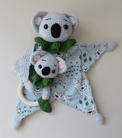 Handmade Koala Baby Comforter and Rattle. New! Cute!