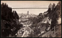 Fotografie Fribourg, Blick nach dem Ort 
