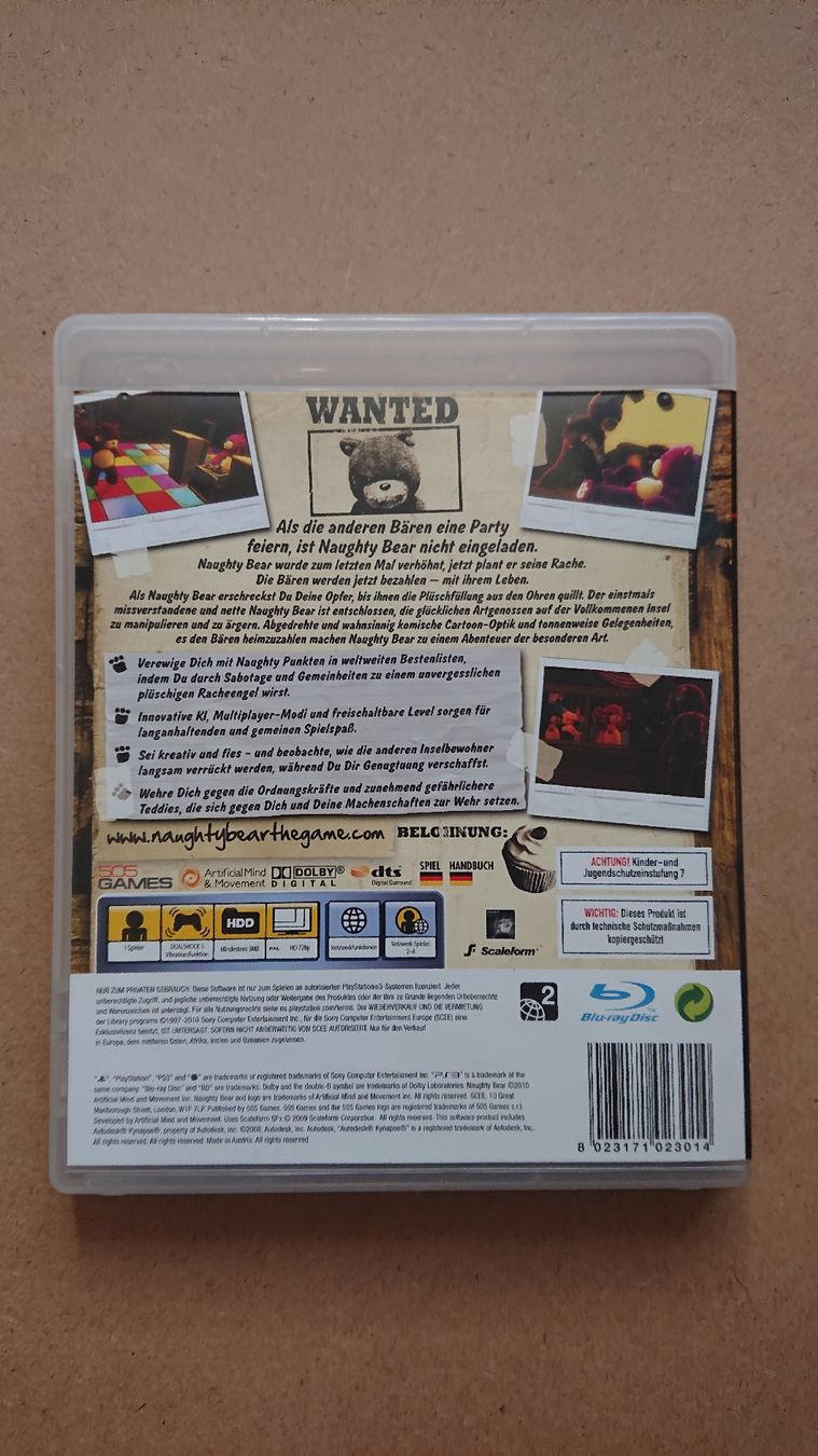 Jeux: Naughty Bear PS3 Top Zustand – D'occasion à Chur par FreakofRarity 1