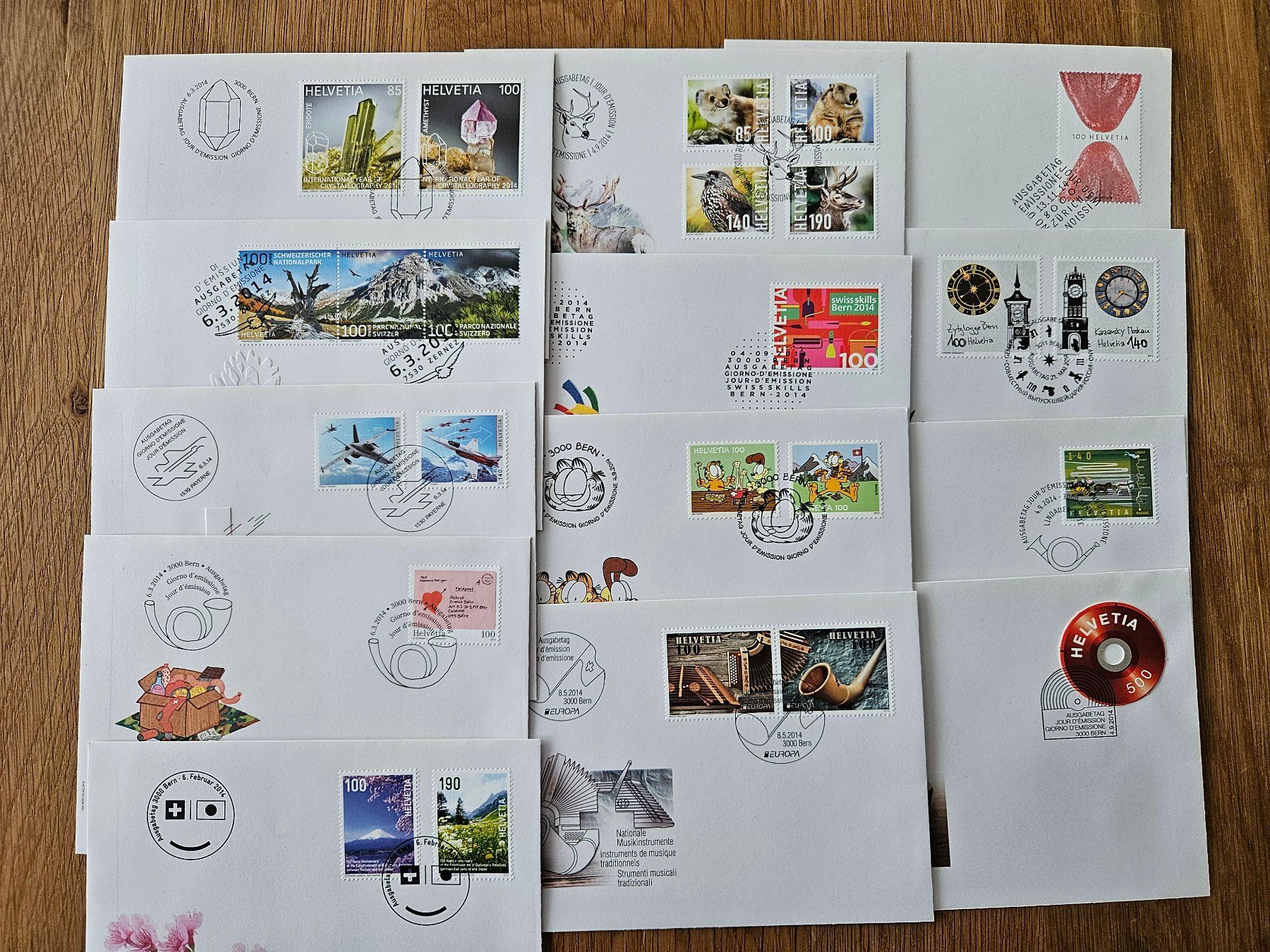 Tutti i francobolli: 13 FDC 2014 ab nur 10.-- – Nuovo (secondo la descrizione) da Buttikon SZ venduto da Marcelr