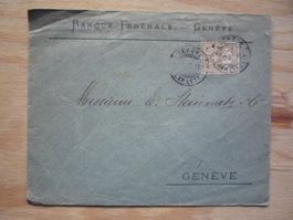 Ziffermarke auf Brief, SBK 58B, Genève, ca. 1897