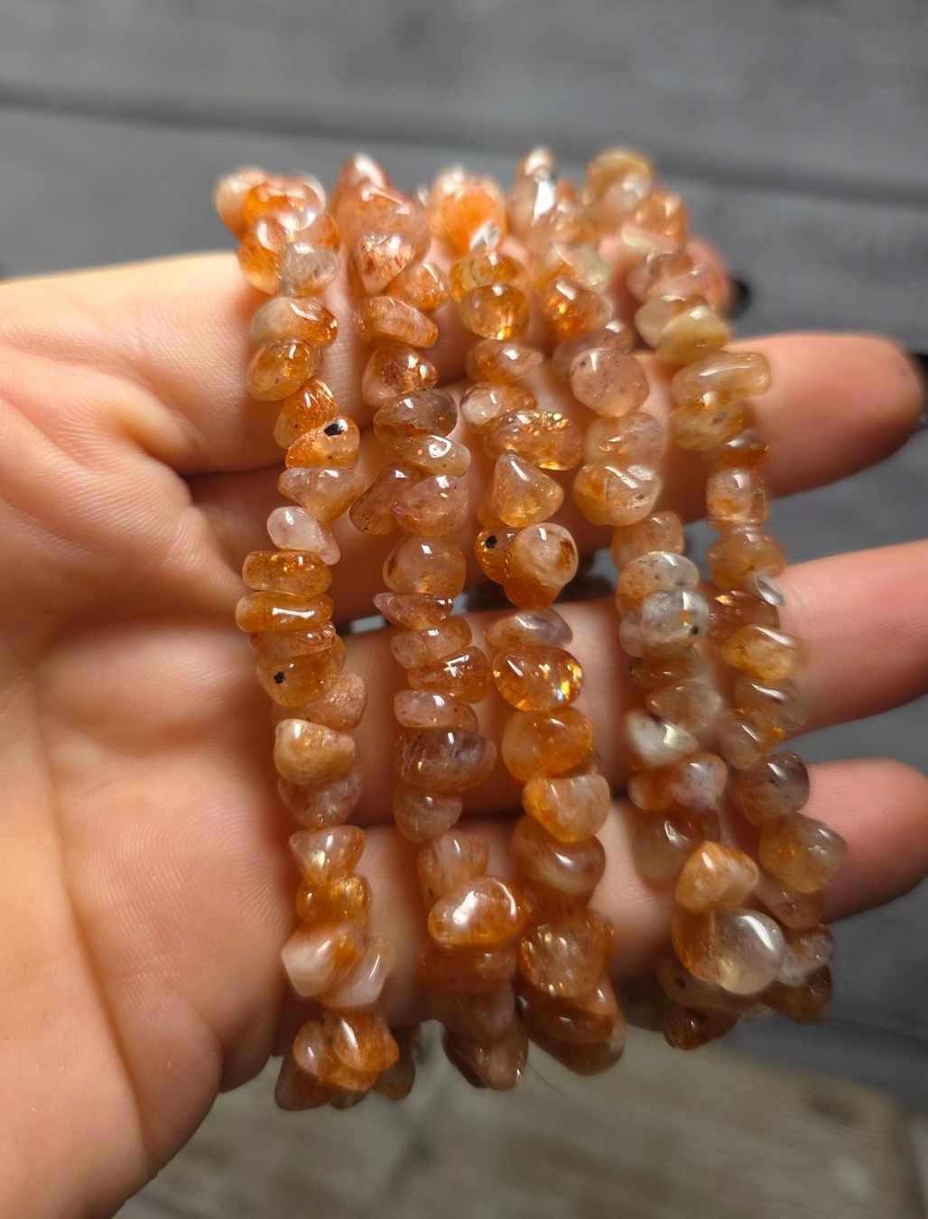 Minerali & Pietre curative: Arusha Sonnenstein Splitterarmband S hell – Nuovo e nell'imballaggio originale da Matzingen venduto da Shay_Crystalz 1