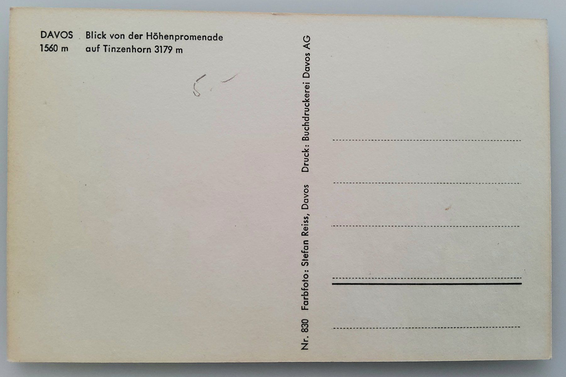 Cartoline postali: Ansichtskarte Davos, Blick auf Tinzenhorn – Nuovo (secondo la descrizione) da Buchrain venduto da mue_kru 1