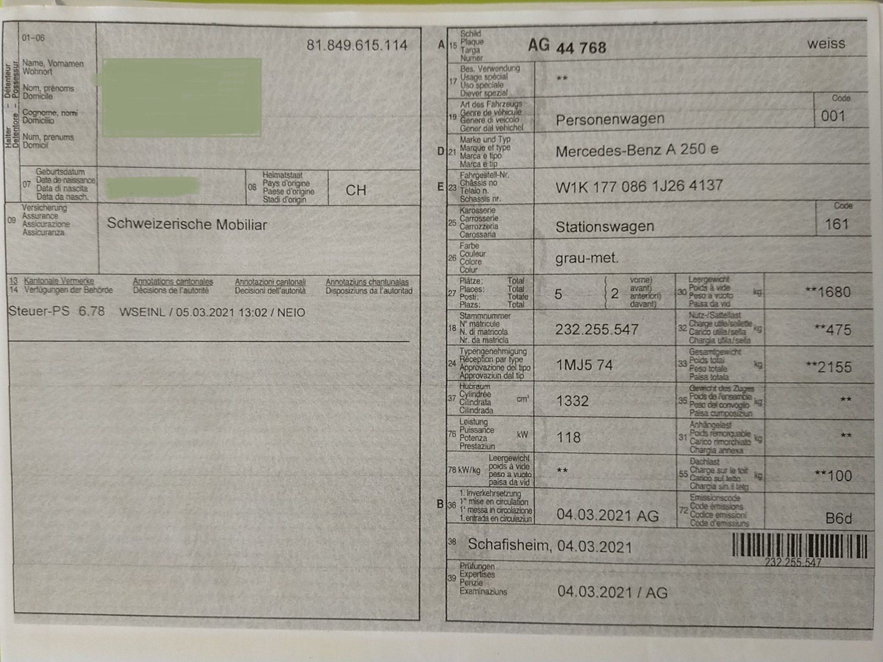 Mercedes-Benz Automobili: Mercedes A 250e AMG Line Plugin Hybid – Usato da Muri AG venduto da Oblomow 8