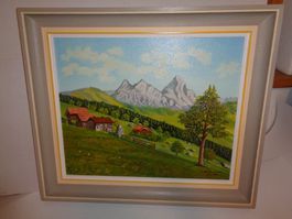 MYTHEN GOLDAU SPITZBÜHL GEMÄLDE SIGNIERT