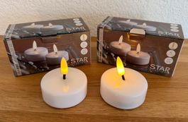 Deko - Elekt. Teelichter gross 6 Stk m. Timer - Star Trading