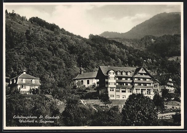 Cartoline postali: Walchwil a. Zugersee, Erholungsheim St.  – Usato da Berlin venduto da bartko-reher
