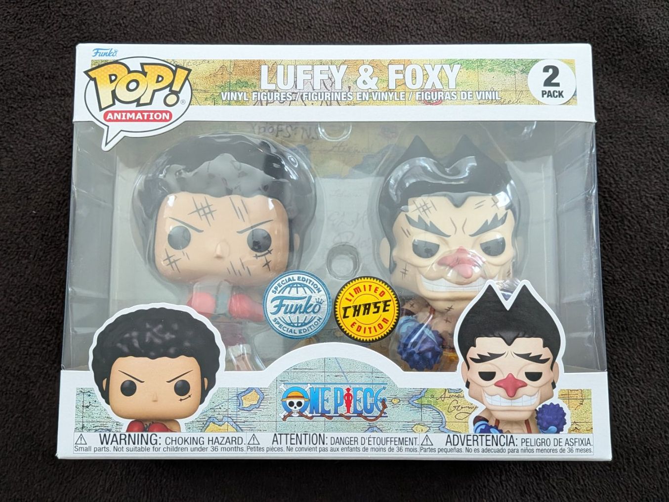 Funko Figuren: Funko Pop! One Piece - Luffy & Foxy 2-Pack Chase + Protector – Neu und originalverpackt aus Obfelden von RCO85 1