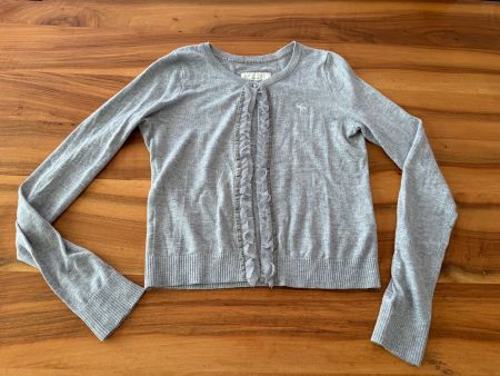 Abercrombie & Fitch Strickjacke, grau, Grösse L, Top!