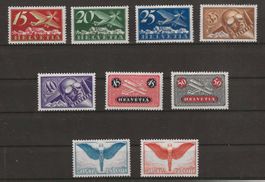 1923/24 : Flugpost Nr. F3 - F11, postfrisch **