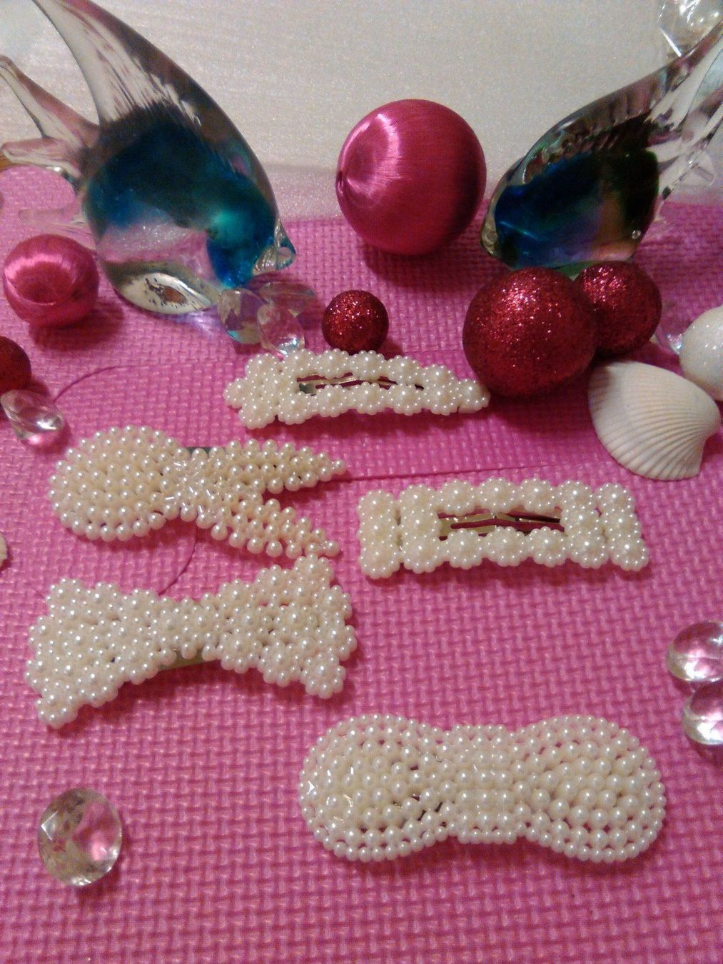 Perlen (unechte): SET HAARSCHMUCK;HAARKLIPS; WEISS PERLEN – Neu (gemäss Beschreibung) aus Basel von bijoutrie_4 3