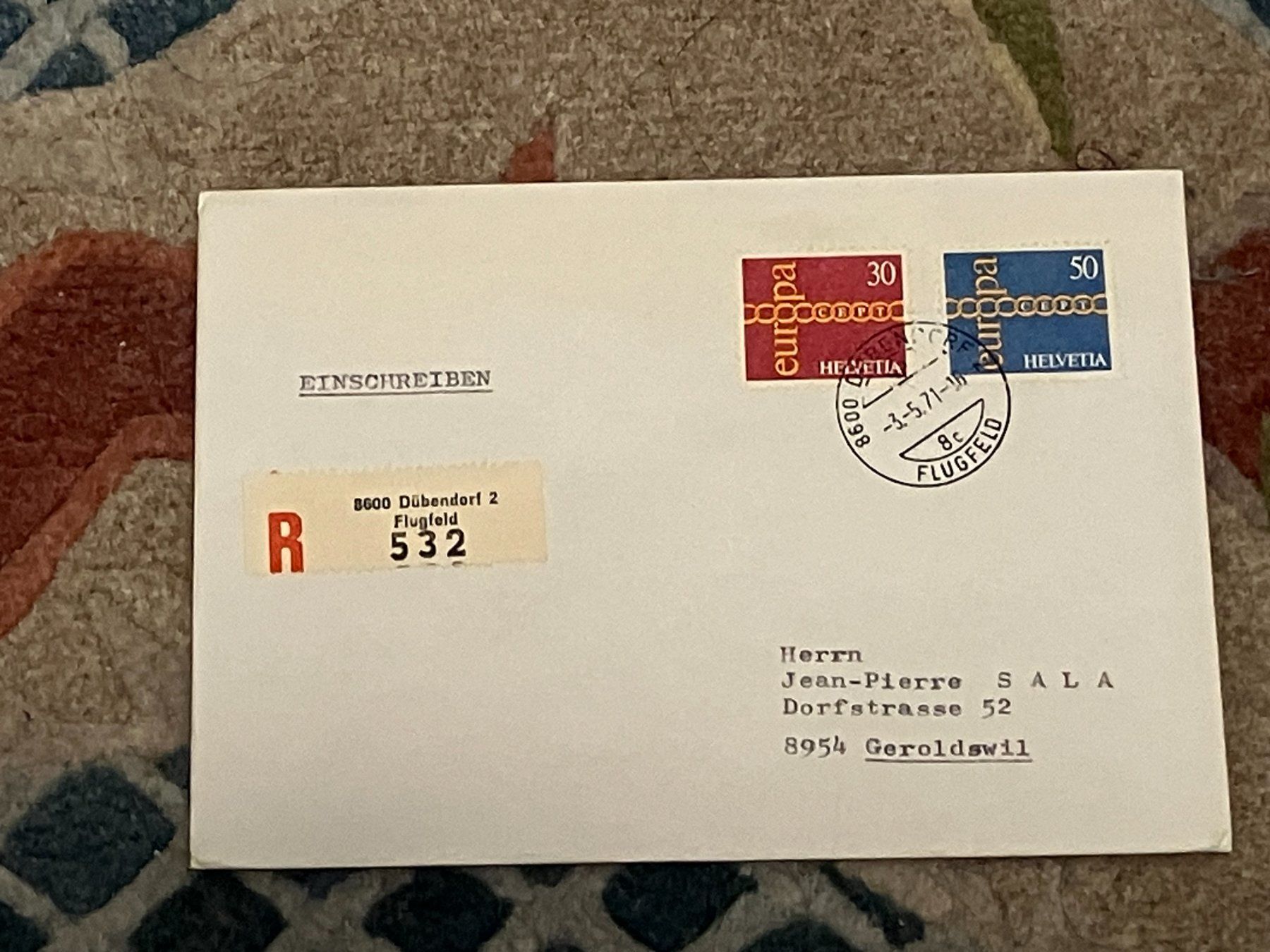 Buste & buste per spedizione: CH FDC  Einschreiben Vierer Block 1971 – Usato da Koblenz venduto da Markenhimmel
