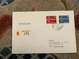 CH FDC  Einschreiben Vierer Block 1971