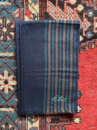 Etro Schal dunkelblau mit Streifenmuster