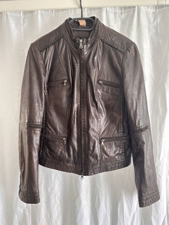 Milestone Lederjacke Damen braun Grösse 42 