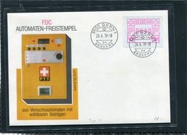 1978 Automatenm. FDC Typ 2 Bern 26.6.78