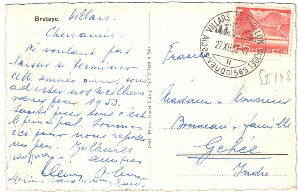 Cartoline postali: Villars - Col de Bretaye mit Skilift – Usato da Binningen venduto da Mountainrider 1
