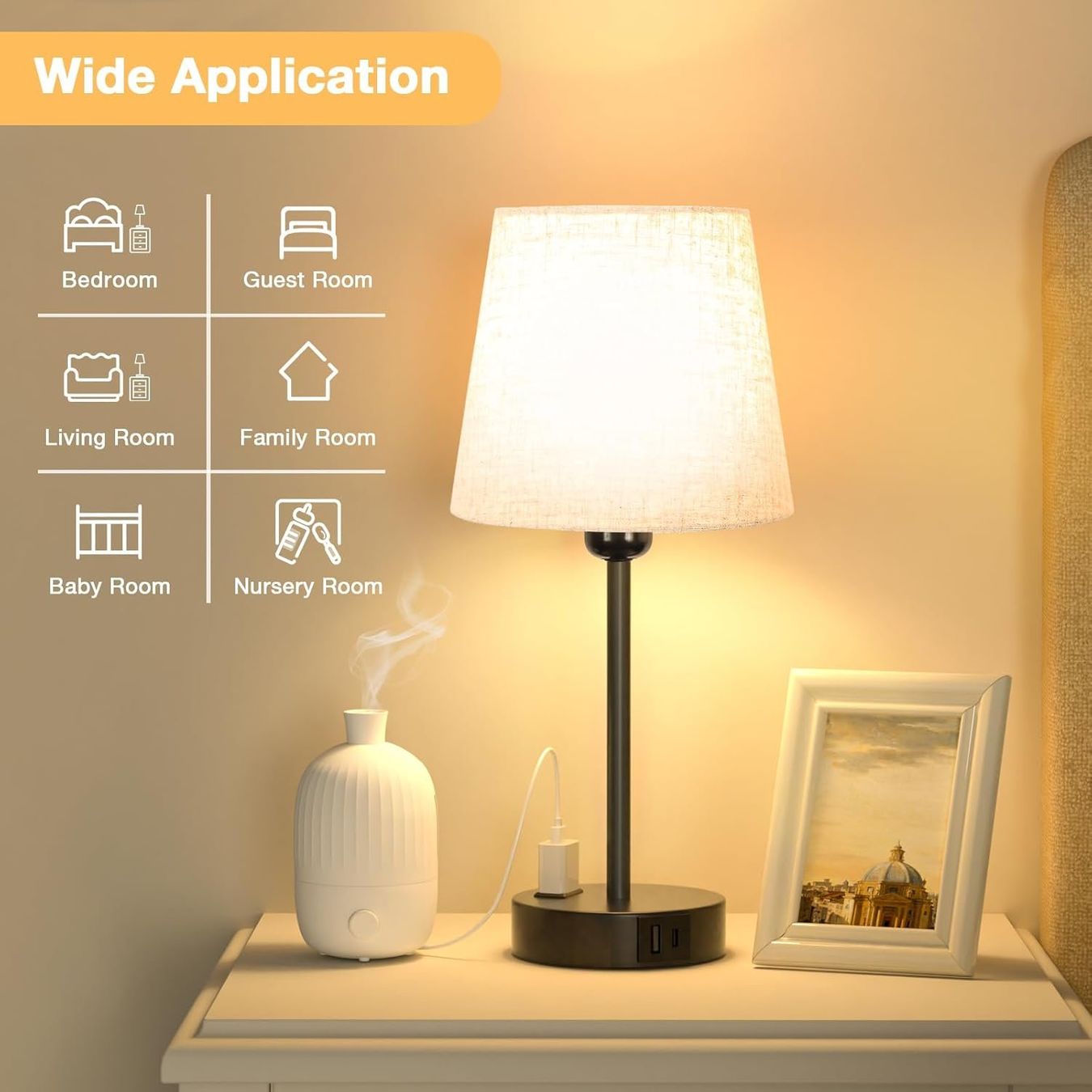 Lampade: 2er Set, Tischlampe mit Ladefunktion USB A+C-Anschlüssen – Nuovo e nell'imballaggio originale da Nuglar venduto da SaleRitter 4