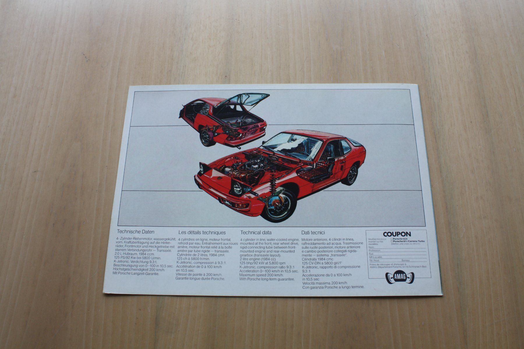 Porsche Documenti: Porsche 924 CH Prospekt 1976 – Usato da Wikon venduto da erwin400 4