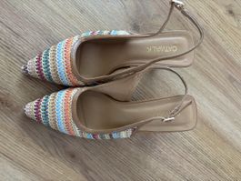 Pumps bunte Webung Grösse 36 1x angehabt 