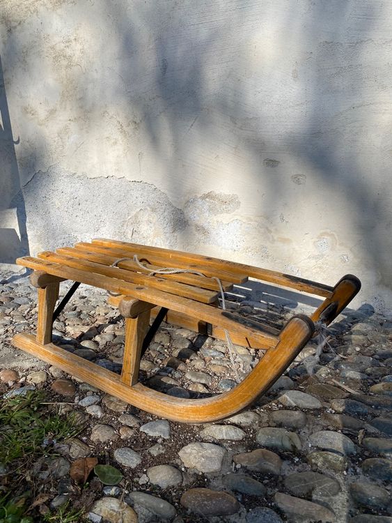 Ancienne luge en bois | Ma Petite Brocante by Audrey