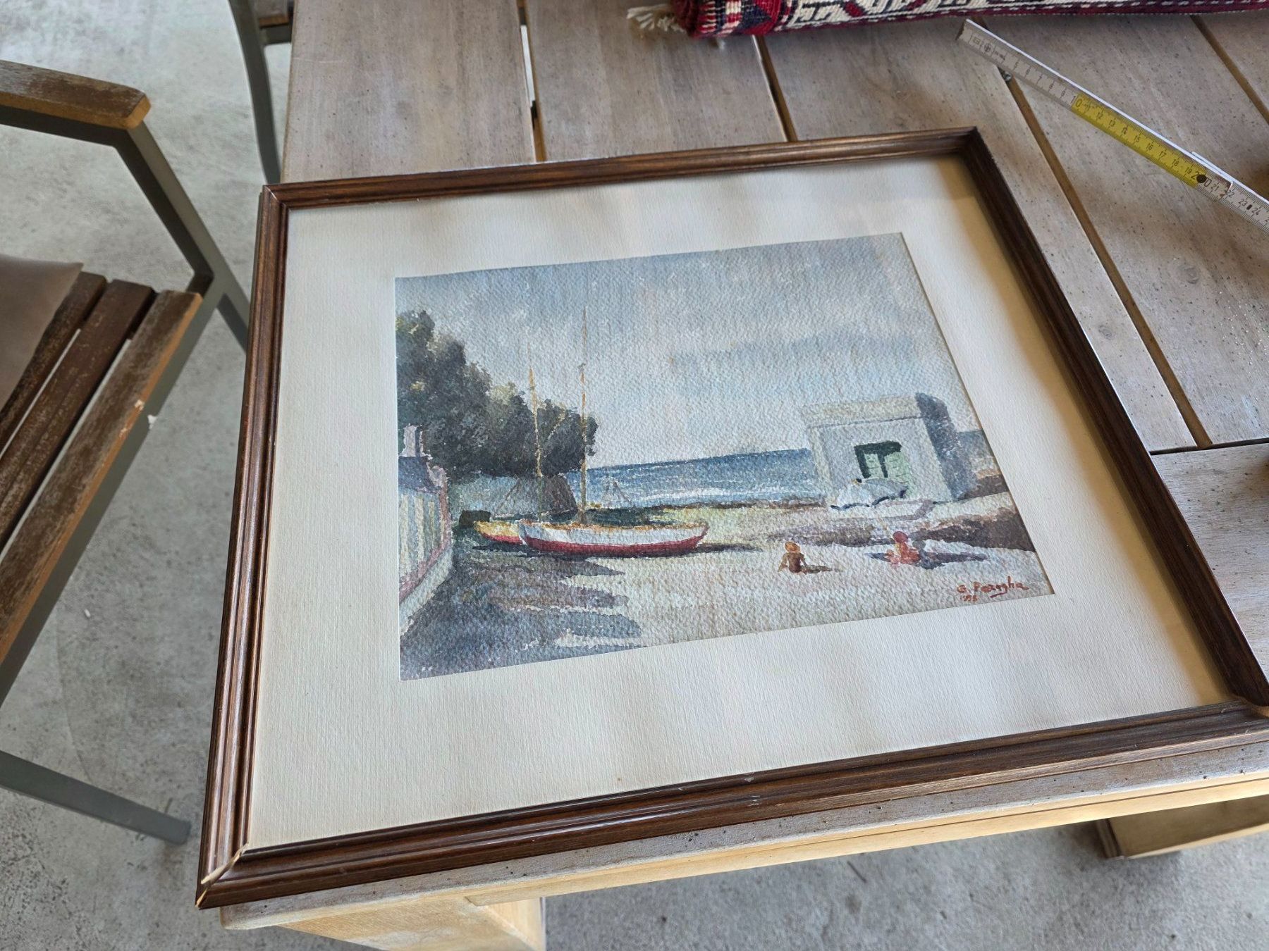 Gemälde: tolles Bild Gemälde Aquarell Strand Szene – Gebraucht aus Walterswil BE von Lonitti 3
