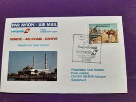 Flugbrief ABU DHABI - GENEVE vom 31.3.1993