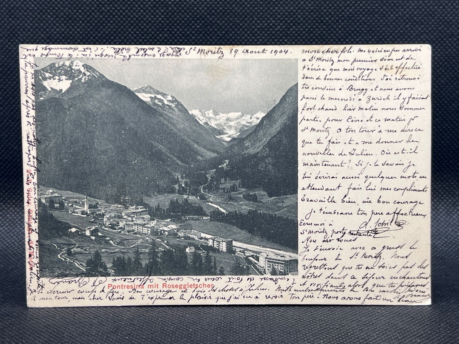 Cartes postales: Pontresina mit Roseggletscher – D'occasion à Widnau par Brusi9