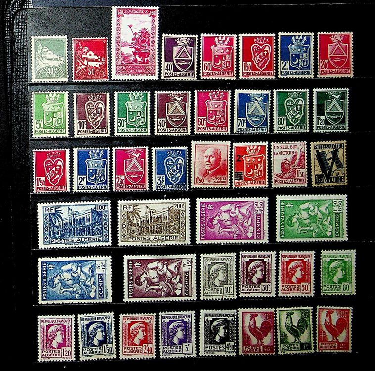 ALGÉRIE TIMBRES NEUFS AVEC ET SANS CHARNIÈRE /N50 (Neuf (Voir ...