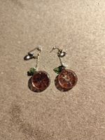Orangenohrringe aus Kunststoff mit S925 Haken