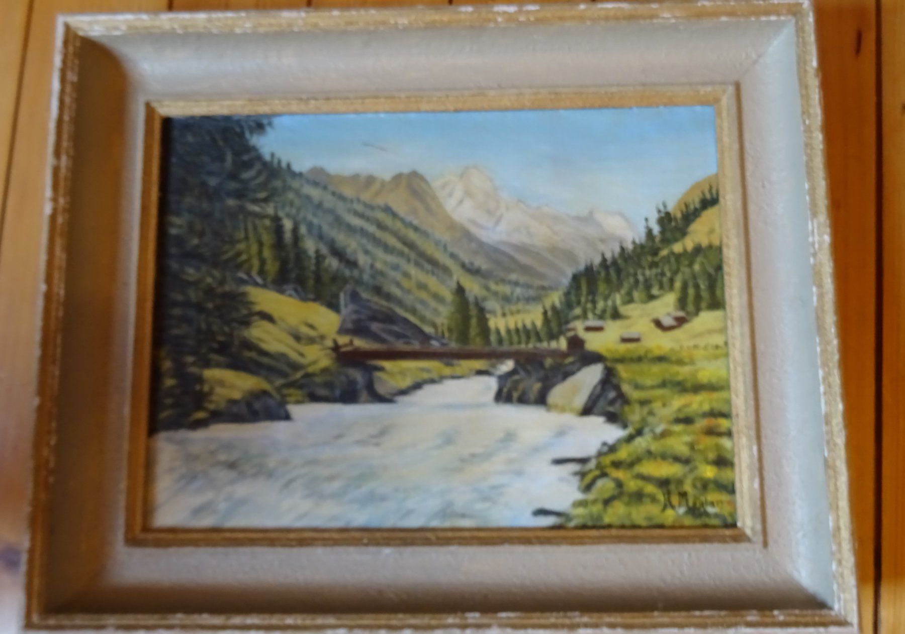 Dipinti: Gemälde Landschaft Zinal Wallis H. Meylan – Usato da Züberwangen venduto da Christine55