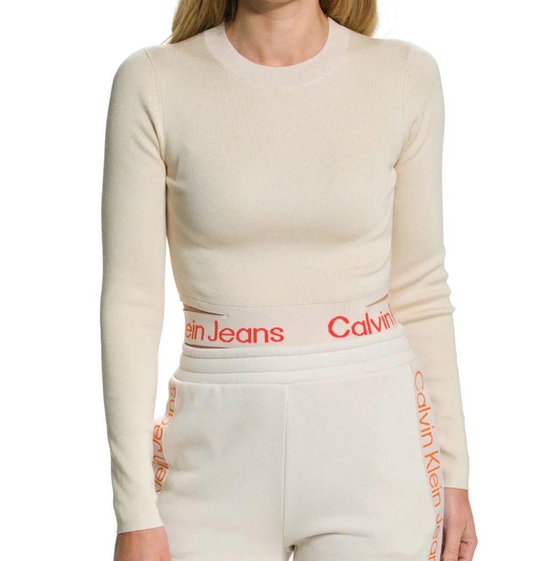 Calvin Klein T-Shirts: Calvin Klein Damen Pullover beige Gr. XS Neu – Neu und originalverpackt aus Zürich von Mibleck 1