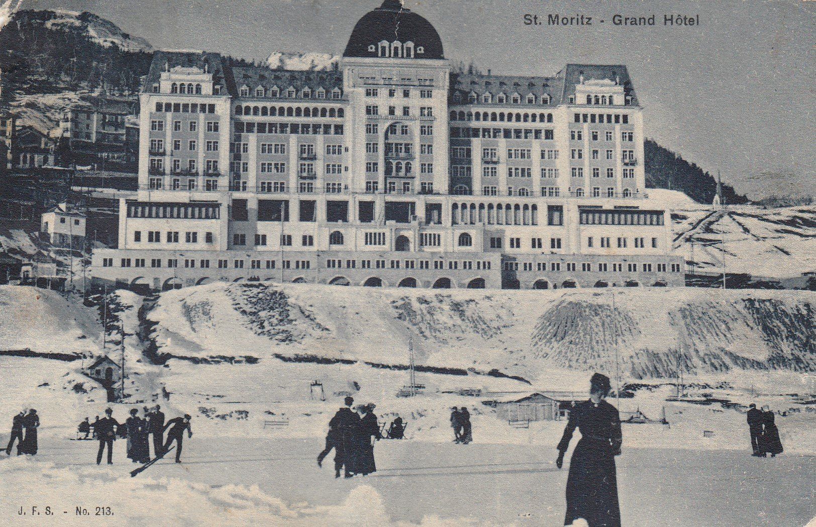 Cartoline postali: Ansichtskarte vom Grand Hotel St. Moritz - Kappel – Usato da Rheinfelden venduto da ricci62