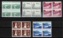 Pro Patria 1954 Serie im 4er-Block ** postfrisch