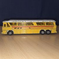 Modellbus Corgi PTT gelb weiss gebraucht bespielt