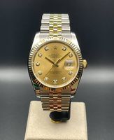 Rolex Datejust 36 stahl gold diamanten champ. Full set