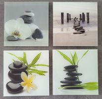 4 Glasbilder 20x20cm
