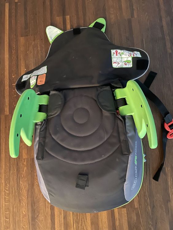 BSTKEY Baby Sitzerhöhung Mit Gurten - Verstellbares Sitzkissen Für Esszimmerstühle Grau