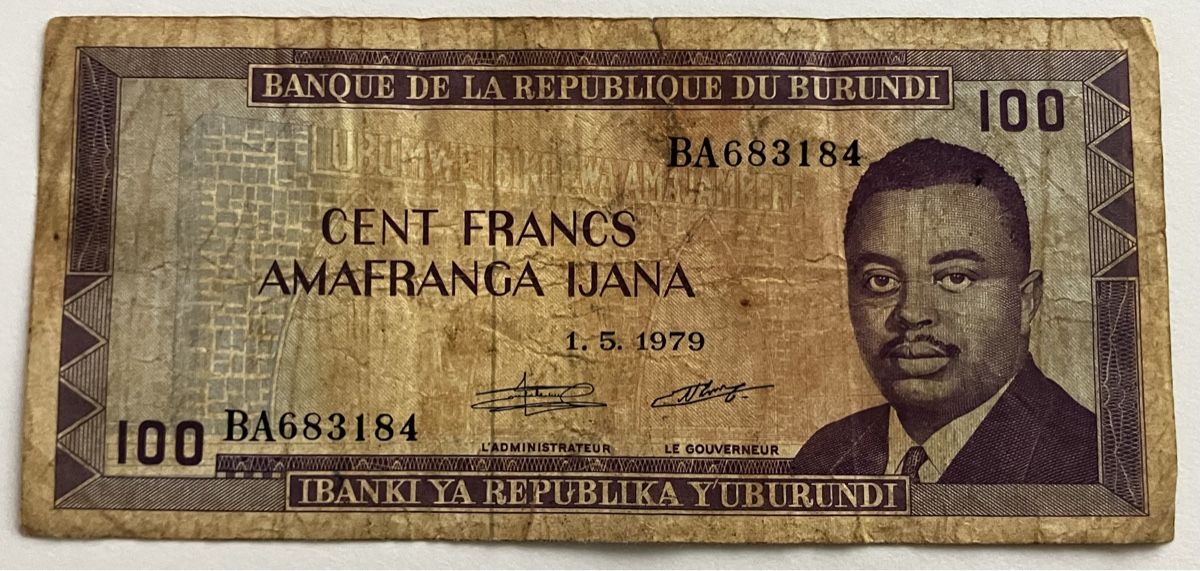 Banconote: Burundi 100 Francs 1979 – Usato da Algetshausen venduto da Carrhard