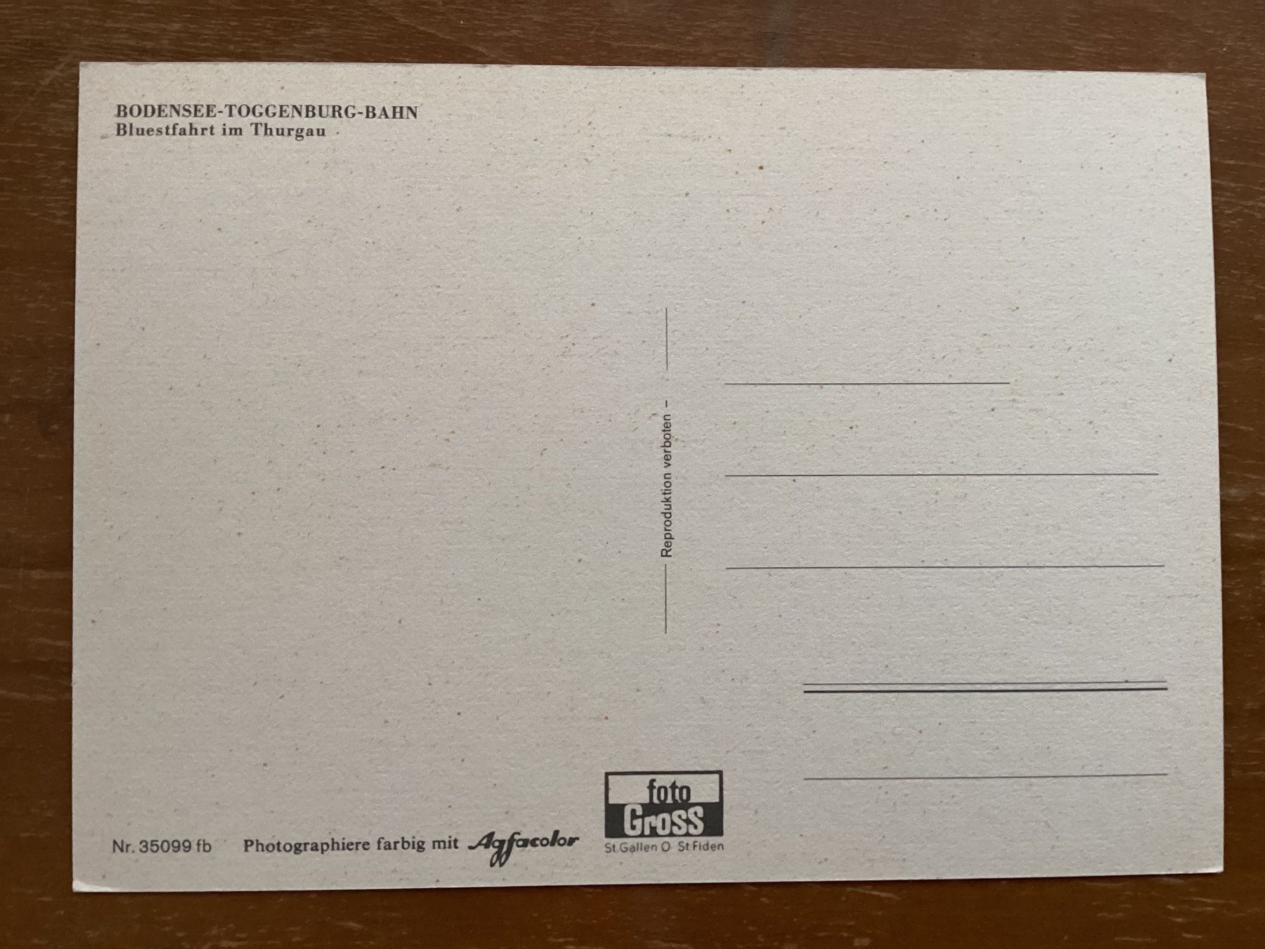 Cartoline postali: AK Bodensee-Toggenburg-Bahn – Usato da Zürich venduto da Tolima194 1